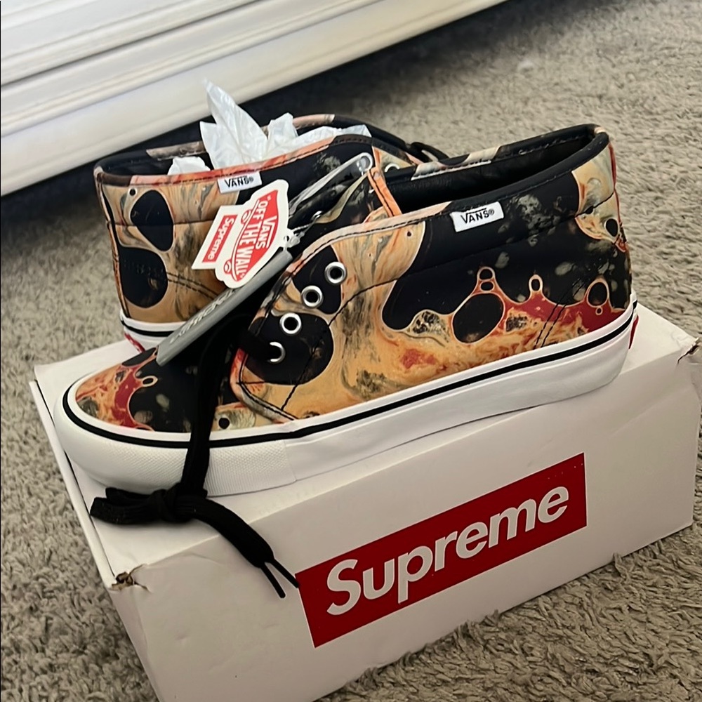 Vans x Supreme Marble High-Top Sneakers